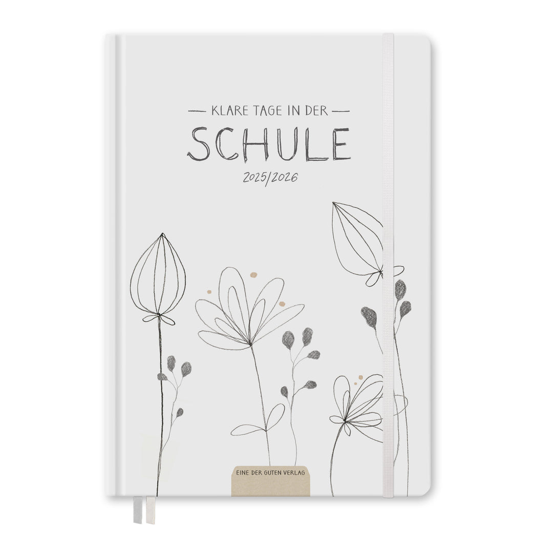 Lehrerkalender 2025 2026 - 365 gute Tage in der Schule | 17x24 cm Hardcover Lehrerplaner | für Unterrichtsvorbereitung & Schuljahr Planung | Weiß