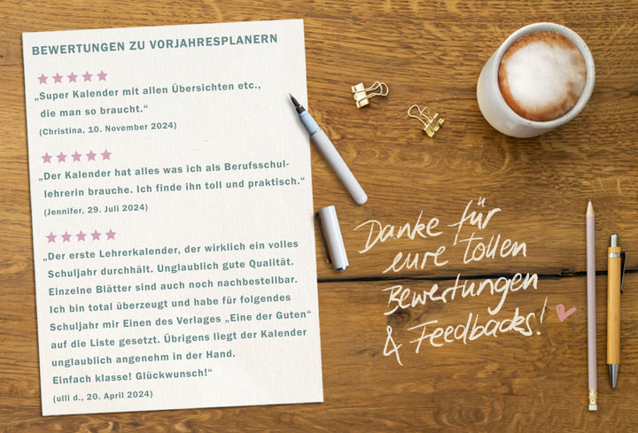 Lehrerkalender 2025 2026 | A5+ Lehrerplaner für Unterrichtsvorbereitung & Schuljahr Planung | 4 Seiten pro Woche | klimaneutral, Grün Weiß