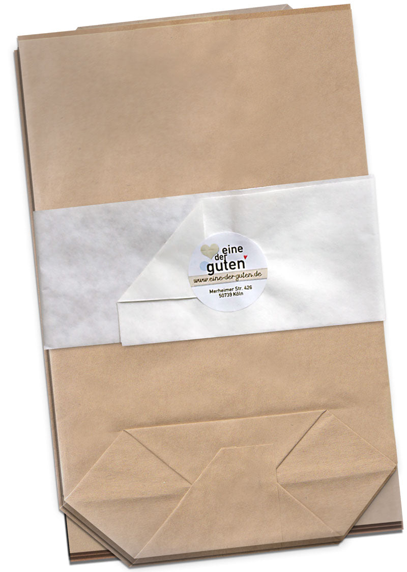 24 Tüten aus Kraftpapier zum Adventskalender basteln, Geschenke verpacken, zum selbst befüllen, Geschenktüten, mit Boden, ungefädelt, 17x26 cm