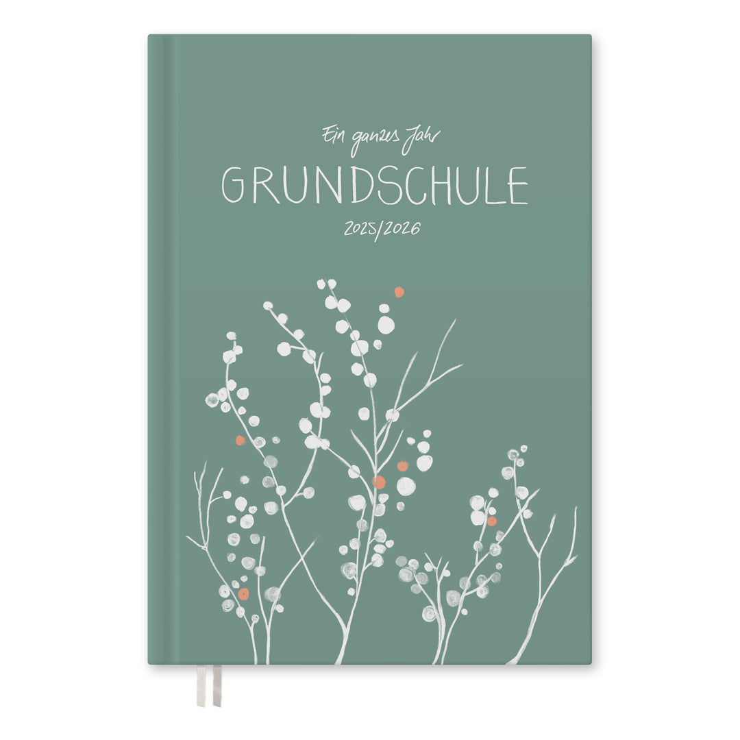 Lehrerkalender 2025 2026 | A4 Grundschulplaner für Unterrichtsvorbereitung & Schuljahr Planung | 1 Doppelseite pro Woche | klimaneutral, mint mit Blumen