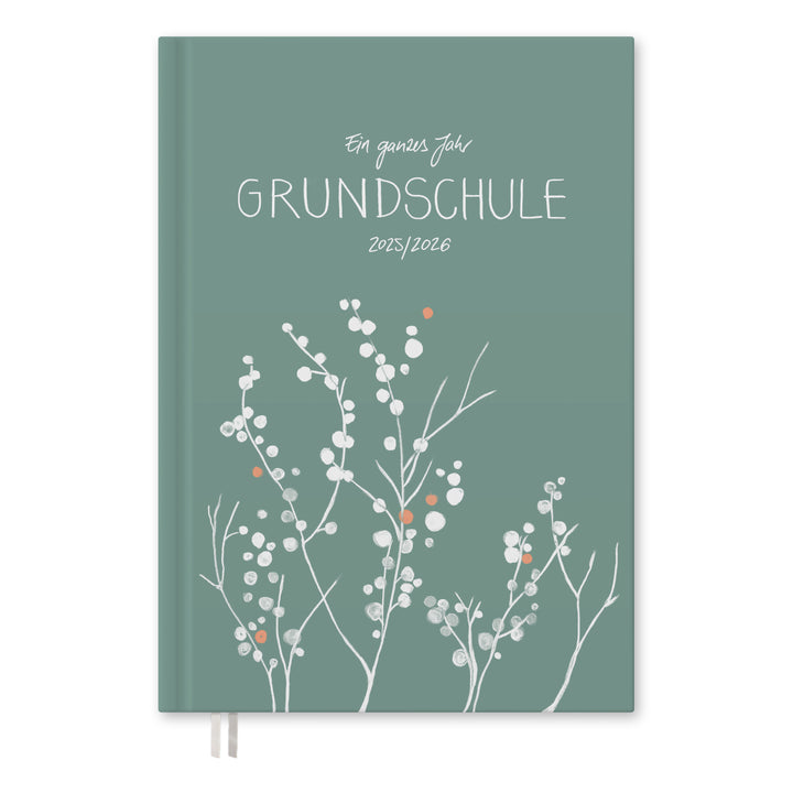 Lehrerkalender 2025 2026 | A4 Grundschulplaner für Unterrichtsvorbereitung & Schuljahr Planung | 1 Doppelseite pro Woche | klimaneutral, mint mit Blumen