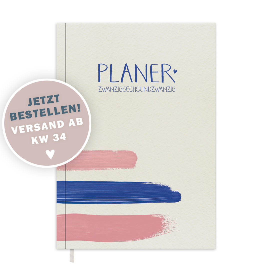 Kalender 2026 Creme mit Hilfestellungen für mehr Achtsamkeit