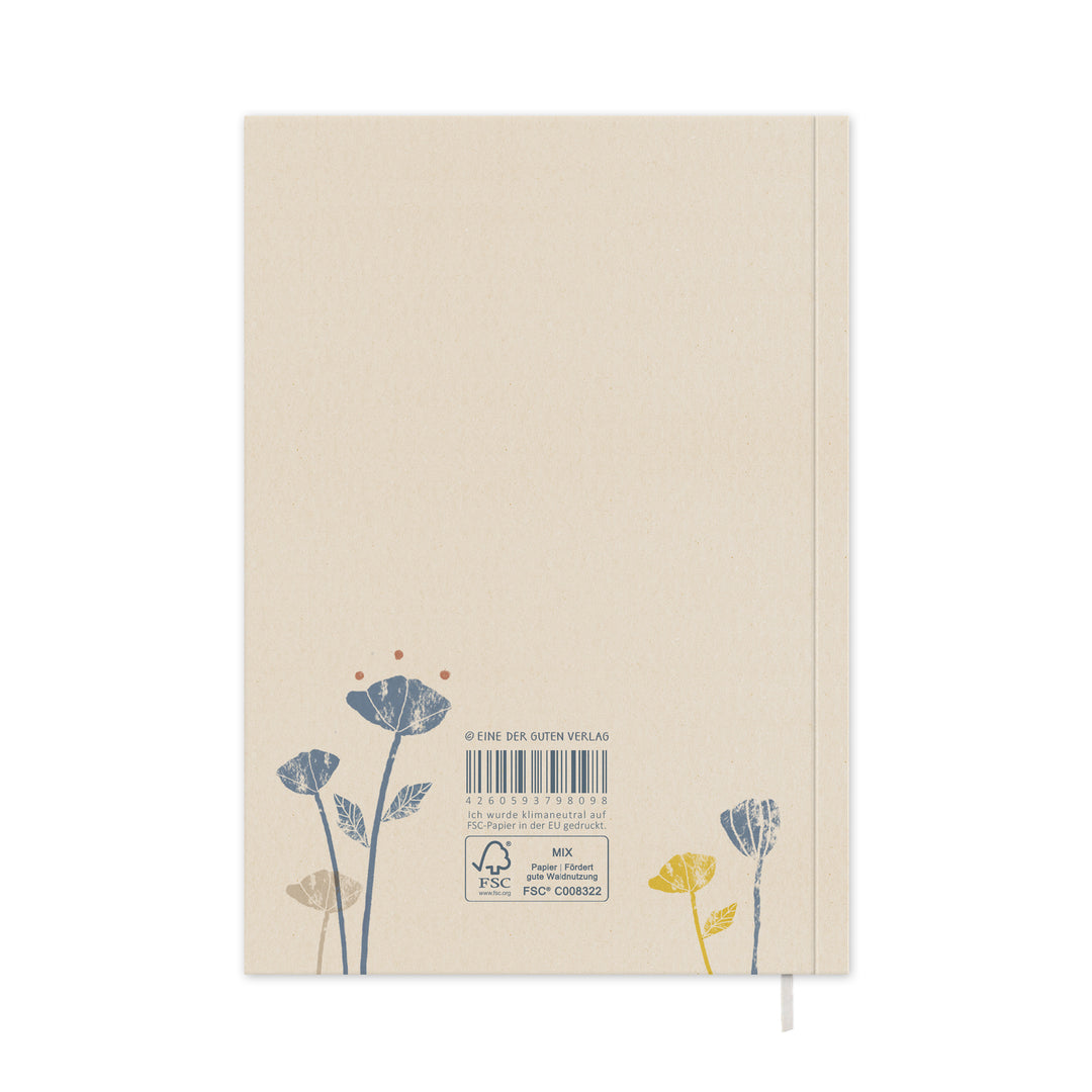 Lehrerkalender 2025 2026 | A5 Grundschulplaner Softcover für Schuljahr Planung | 1 Doppelseite pro Woche | klimaneutral, creme blau