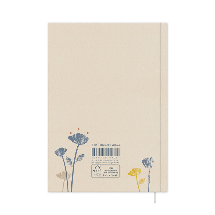 Lehrerkalender 2025 2026 | A5 Grundschulplaner Softcover für Schuljahr Planung | 1 Doppelseite pro Woche | klimaneutral, creme blau