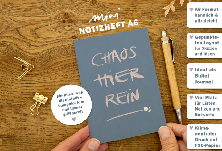 A6 Notizheft Recyclingpapier – Nachhaltigkeit