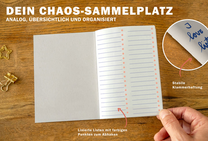 Nachhaltiges A6 Listenheft Recyclingpapier zur Selbstorganisation