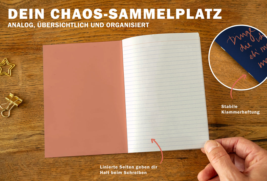 Nachhaltiges A6 Heft liniert Recyclingpapier für Gedanken und Notizen