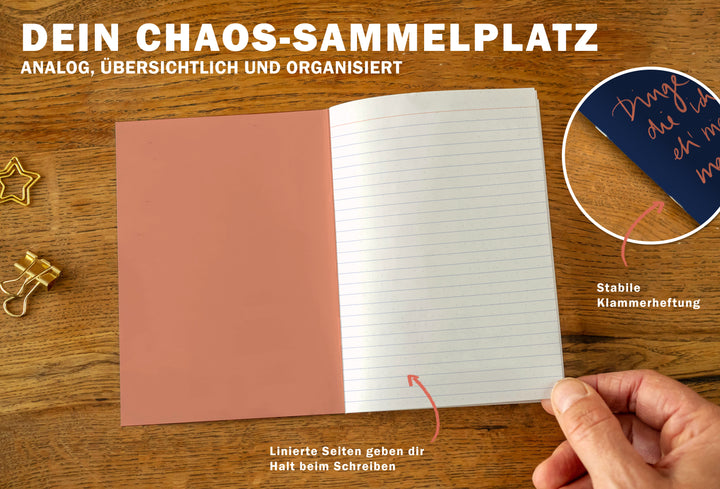 Nachhaltiges A6 Heft liniert Recyclingpapier für Gedanken und Notizen