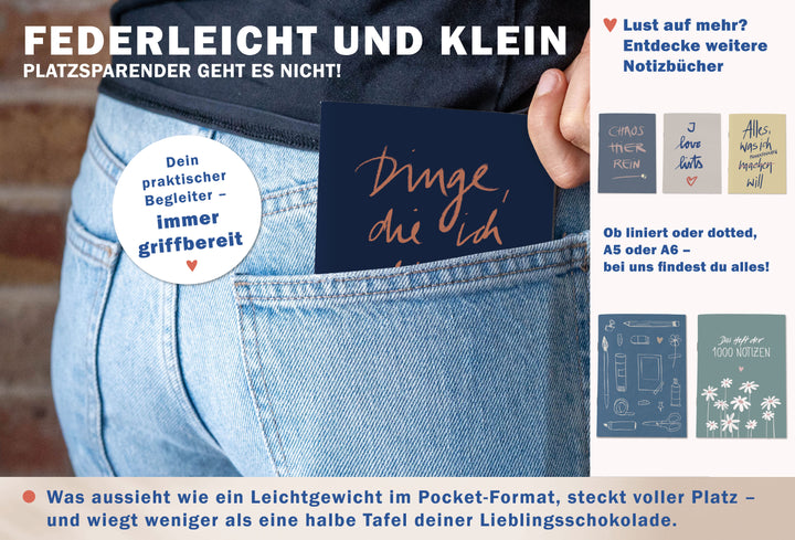 Handliches Notizheft mit Linien für Lehrerinnen und Studierende