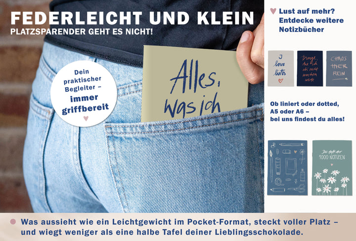 Handliches Notizheft dotted für Lehrerinnen und Studierende