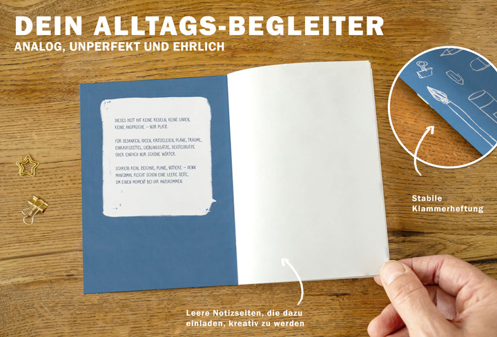 Notizheft A5 mit Klammerheftung als Geschenk für Lehrer:innen