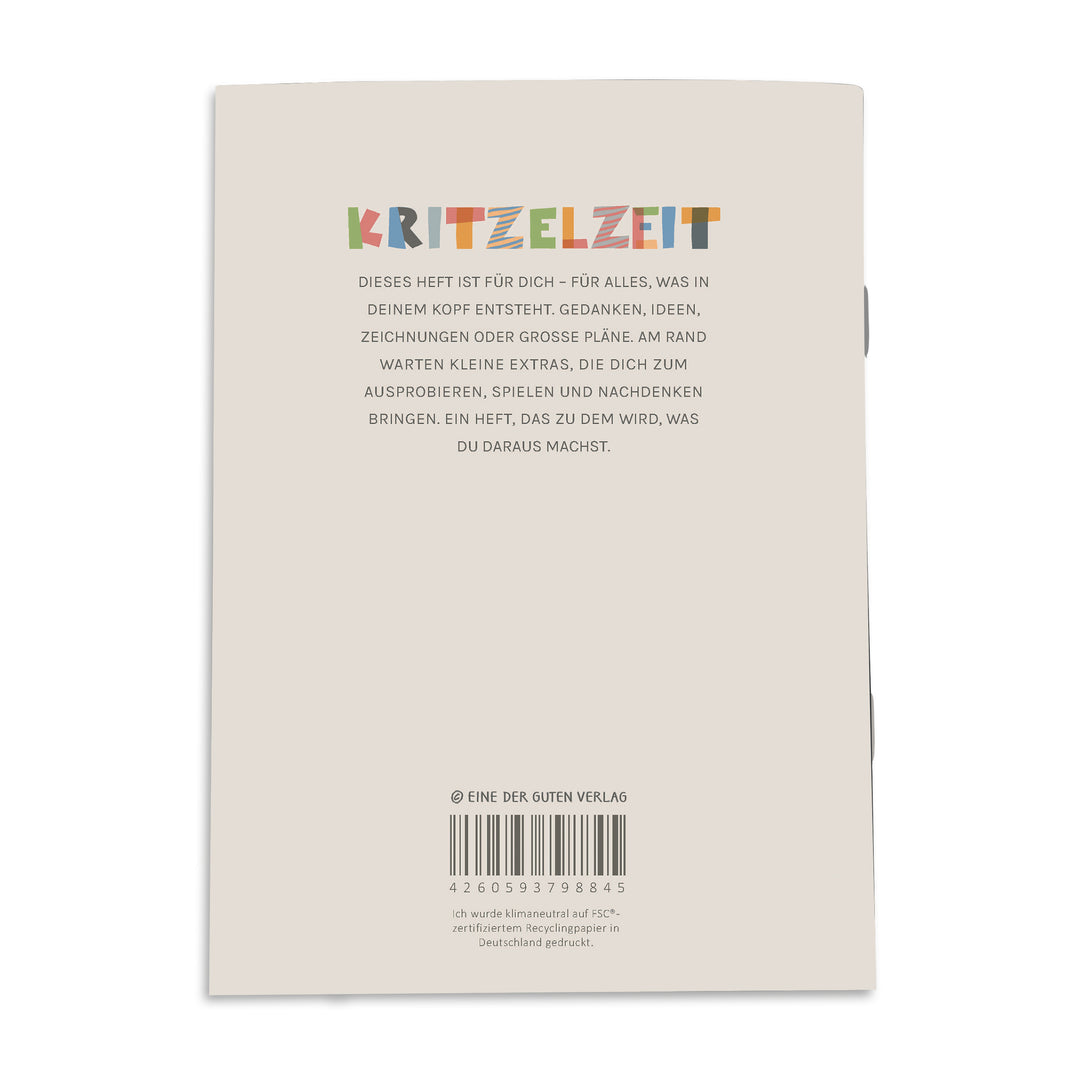 Notizheft für Kinder A5 mit Klammerheftung und Recyclingpapier