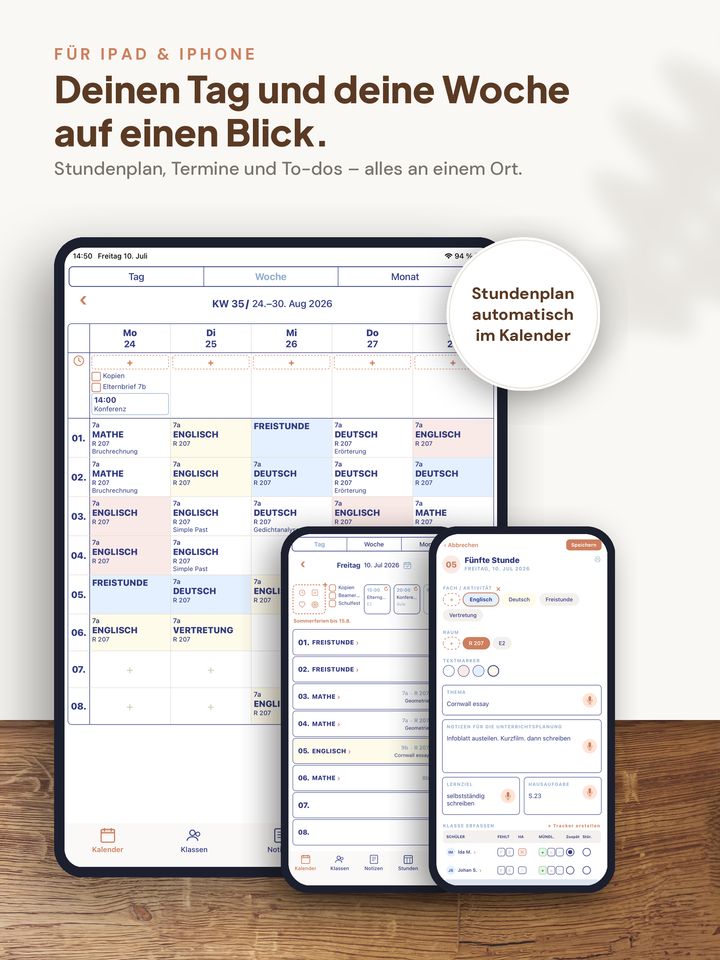 Lehrerapp Kalender