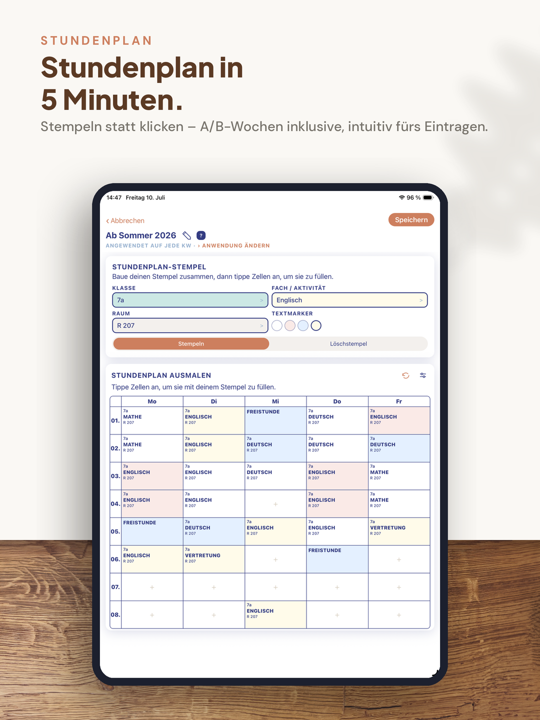 Lehrerapp Stundenplan
