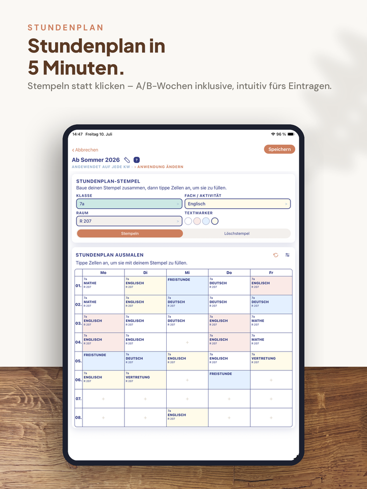 Lehrerapp Stundenplan