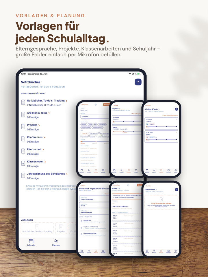 Lehrerapp Vorlage