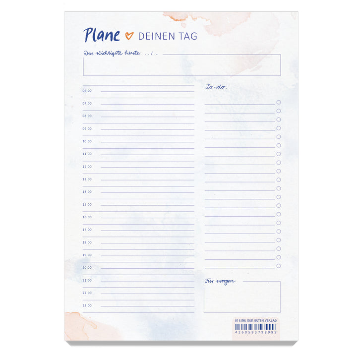 Nachhaltiger Abreißblock A5 für die Tagesplanung und To-dos