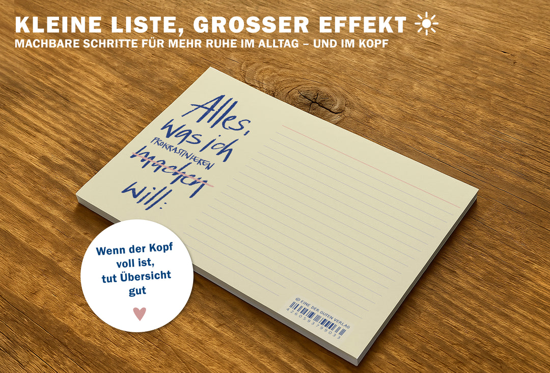 Witziger Abreissblock aus Recyclingpapier