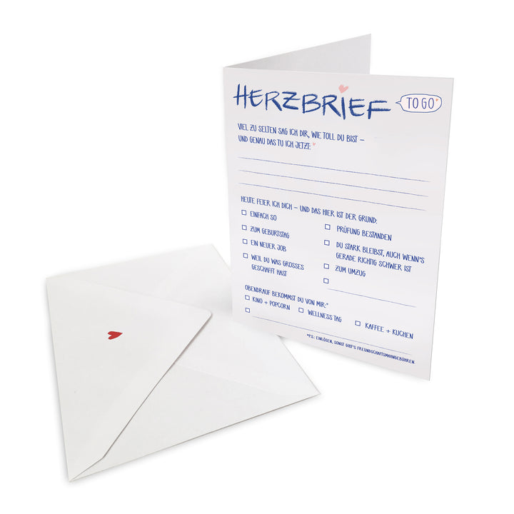 Glückwunschkarte und Grußkarte zum Ankreuzen aus nachhaltigem Leinenpapier, klimaneutral gedruckt