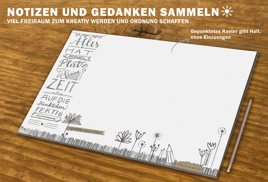 A3 Notizunterlage aus Recyclingpapier, ideal für Büro und Homeoffice