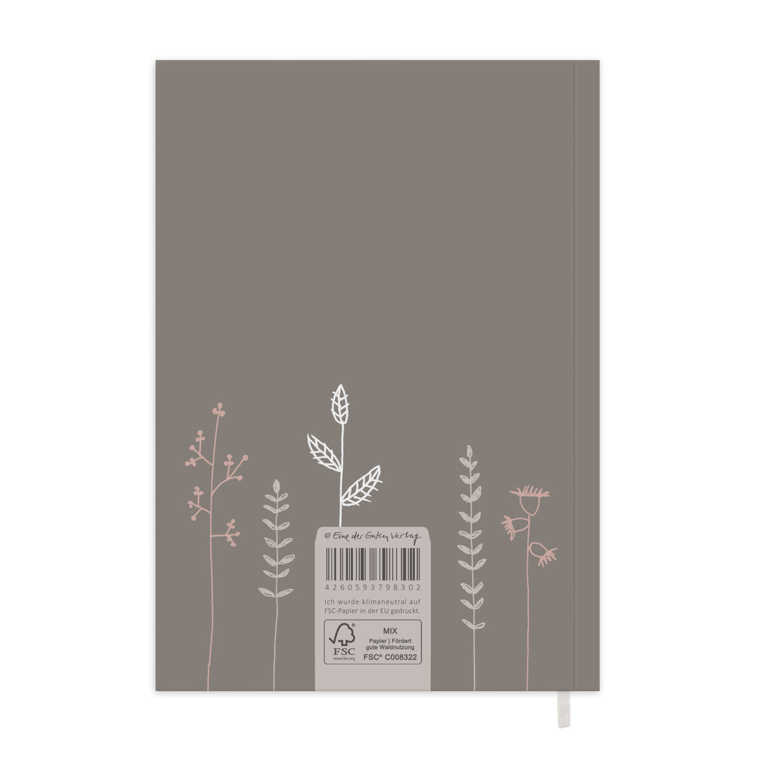 A5 Terminkalender 2026 weiß beige rosa mit blanko Seiten liniert für Notizen & Ideen