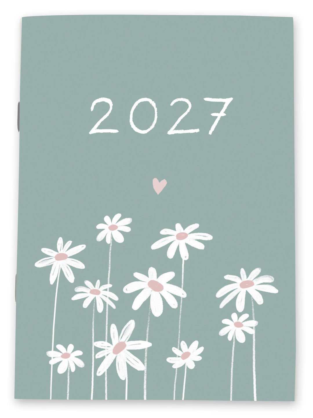 A6 Jahreskalender 2027 als ultraleichtes Kalenderheft für die Hosentasche mit Monatsübersicht, Notizbereich und Spaltenlayout