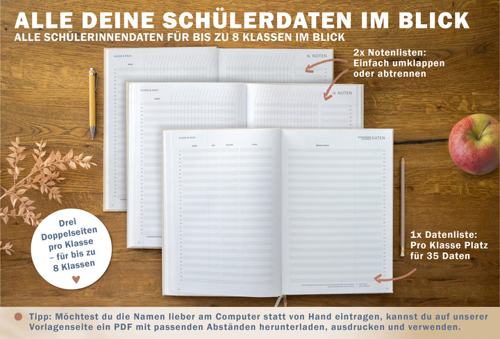 Lehrerkalender 2026 2027 | A4 Lehrer-Planer für Unterrichtsvorbereitung & Schuljahr Planung | 1 Doppelseite pro Woche | klimaneutral, creme mit Blumen