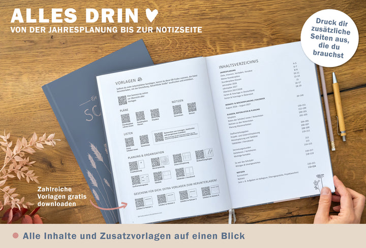 Lehrerkalender 2026 2027 | A4 Lehrer-Planer für Unterrichtsvorbereitung & Schuljahr Planung | 1 Doppelseite pro Woche | klimaneutral, blau rosa