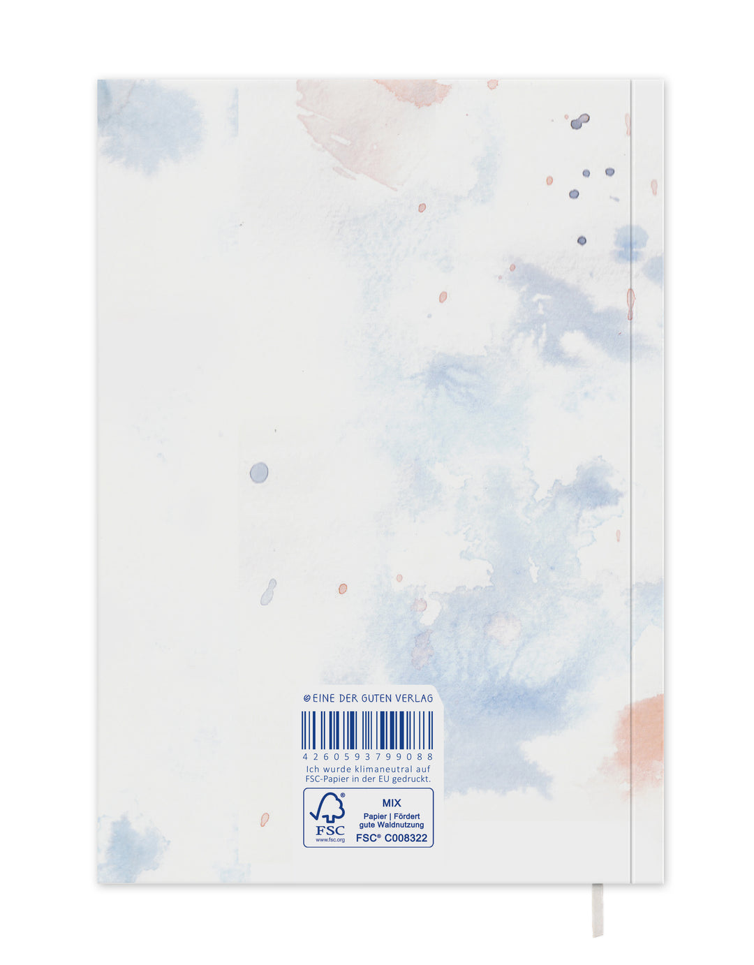 Rückseite A4 Softcover Grundschule mit FSC-MIX-Siegel und Hinweis „klimaneutral auf FSC-Papier in der EU gedruckt“