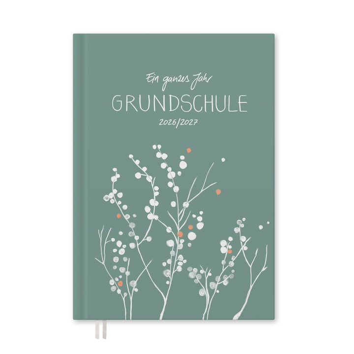 Lehrerkalender 2026 2027 | A4 Grundschulplaner für Unterrichtsvorbereitung & Schuljahr Planung | 1 Doppelseite pro Woche | klimaneutral, mint mit Blumen