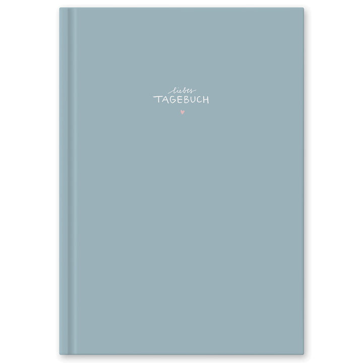 Liebes Tagebuch, großes Notizbuch und Tagebuch für Erwachsene, Mädchen und Jungen, liniert, 120 Seiten, 80 g Recyclingpapier, Hardcover 18x24,5cm, Blau