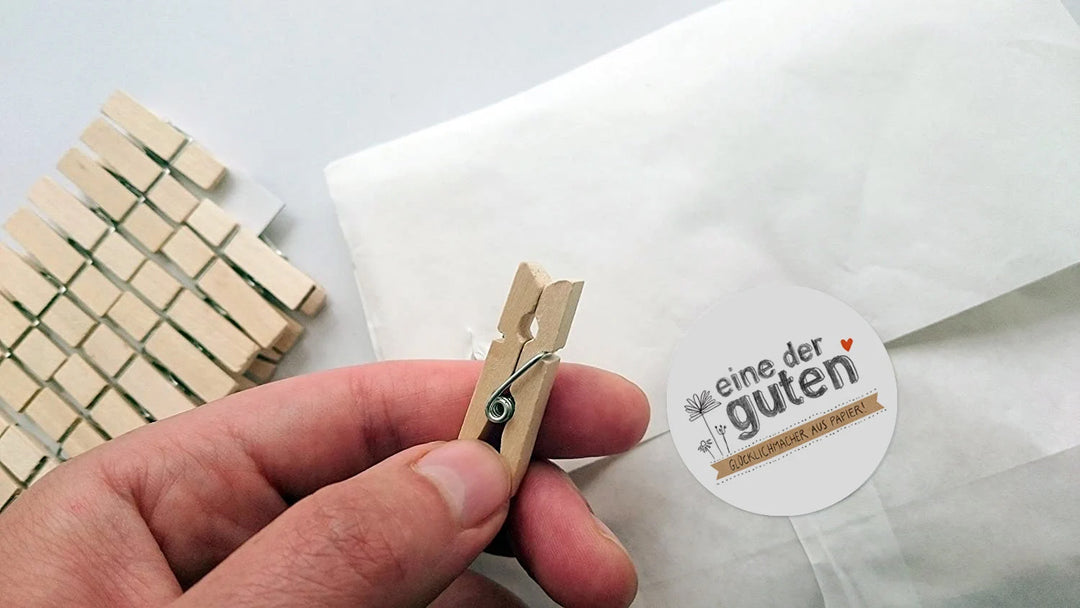 FSC-Holz Miniklammern 35 mm, nachhaltig und plastikfrei verpackt