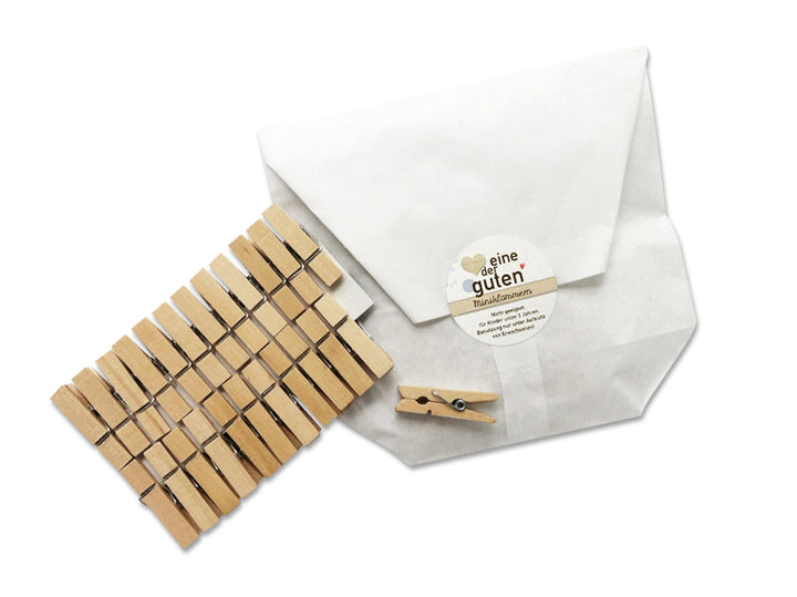 Mini Holzklammern 35 mm aus FSC-Holz im 24er-Set für Adventskalender und Deko