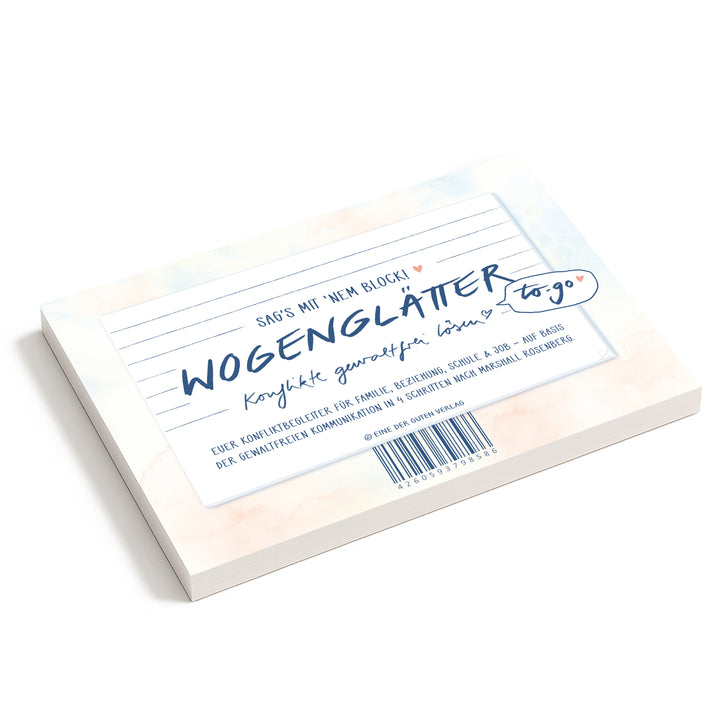 Briefblock – Wogenglätter to go |  A6 Abreißblock mit 50 Blatt | GFK Konflikt-Klärungsblock für ehrliche Gespräche