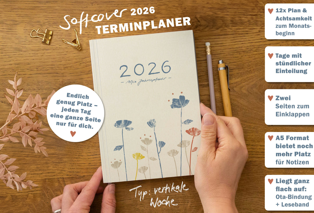 Terminkalender 2026 als Hausaufgabenheft oder Schülerkalender Mädchen verwendbar