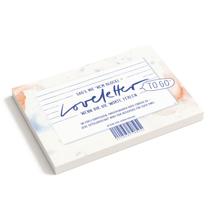 Liebesbrief to go, Abreißblock für verliebte Pärchen, Aufmerksamkeit & Liebesbeweis, Brief mit Herz zum Ankreuzen mit Platz für liebe Worte