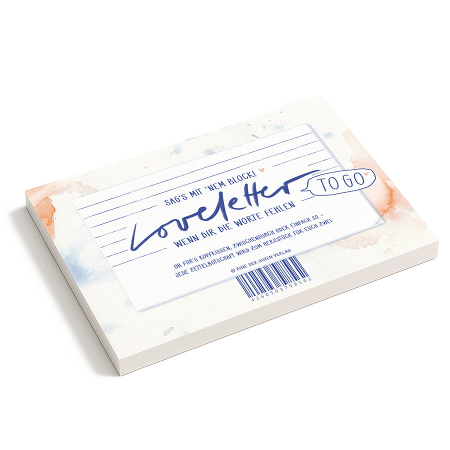 Liebesbrief to go, Abreißblock für verliebte Pärchen, Aufmerksamkeit & Liebesbeweis, Brief mit Herz zum Ankreuzen mit Platz für liebe Worte