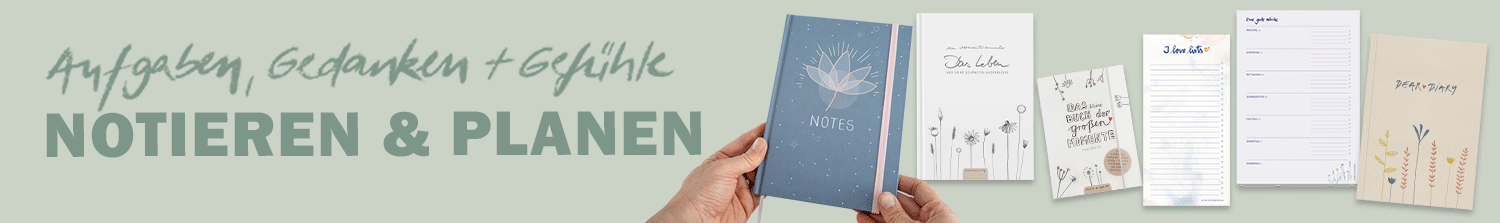 Wochenplaner, Tagebücher und Notizbücher von Eine der Guten – nachhaltige Auswahl zum Notieren und Planen
