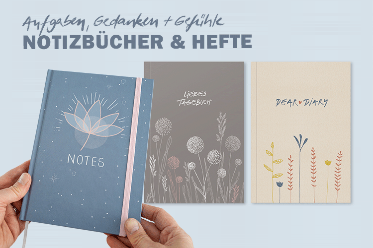 Nachhaltige Tagebuecher, Notizbuecher und Notizhefte auf Recyclingpapier