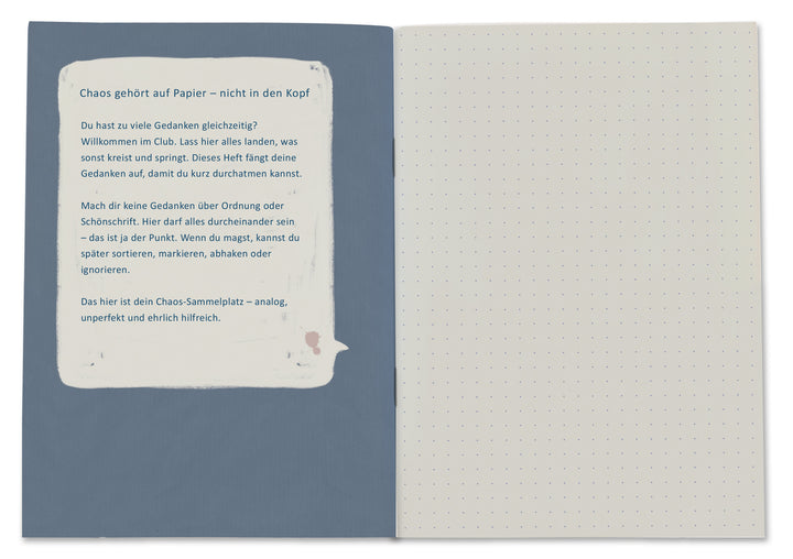 A6 Notizheft mit Punktraster für Skizzen, Mindmaps, Bullet-Journal