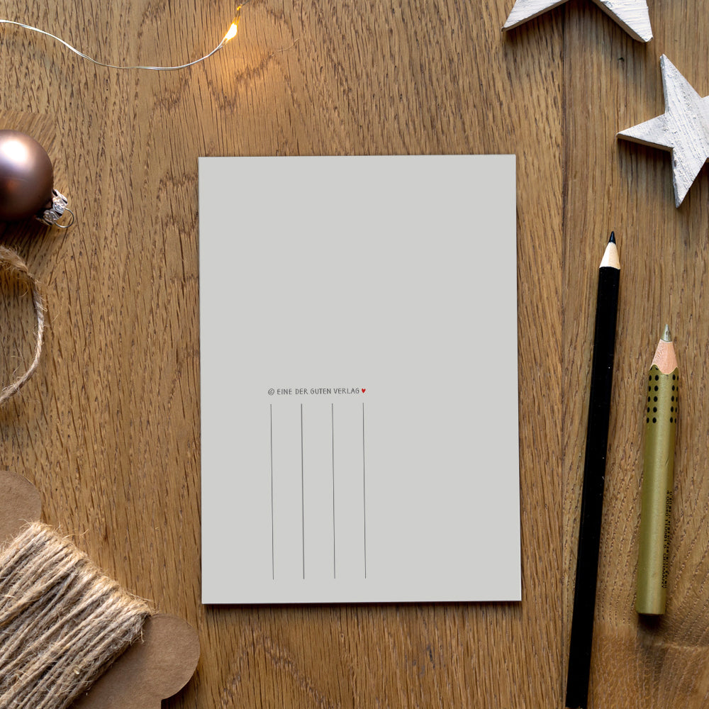 Weihnachtskarten – Anstatt Socken | Recyclingpapier Postkarten als kleine Geschenkidee für Weihnachtspost