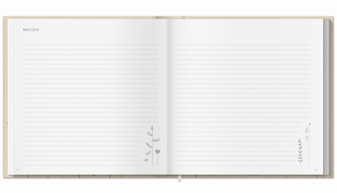 Rezeptbuch zum Selberschreiben | blanko Kochbuch für 80 Lieblingsrezepte | Blumen Design in Creme Beige | Premium Hardcover, 21x21 cm