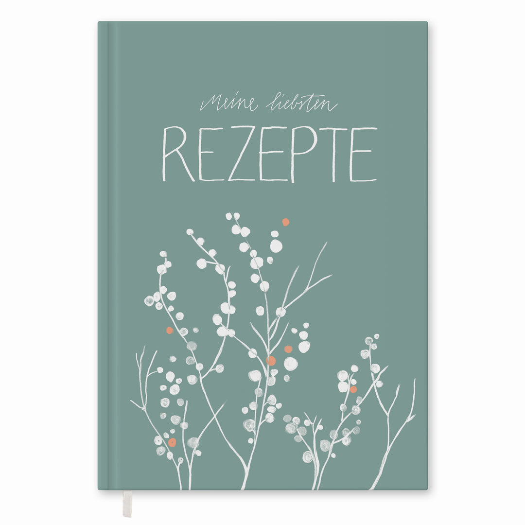 Rezeptbuch zum Selberschreiben - selbst gemacht! - DIY Kochbuch für deine besten Rezepte, Kreatives Geburtstagsgeschenk, Mint, Hardcover, 17x24 cm
