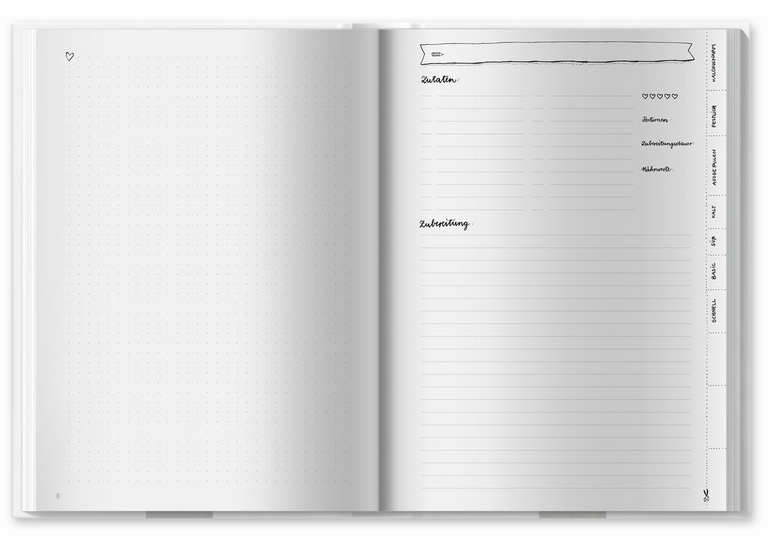 Rezeptbuch zum Selberschreiben - selbst gemacht! - DIY Kochbuch für deine besten Rezepte, Kreatives Geburtstagsgeschenk, Mint, Hardcover, 17x24 cm