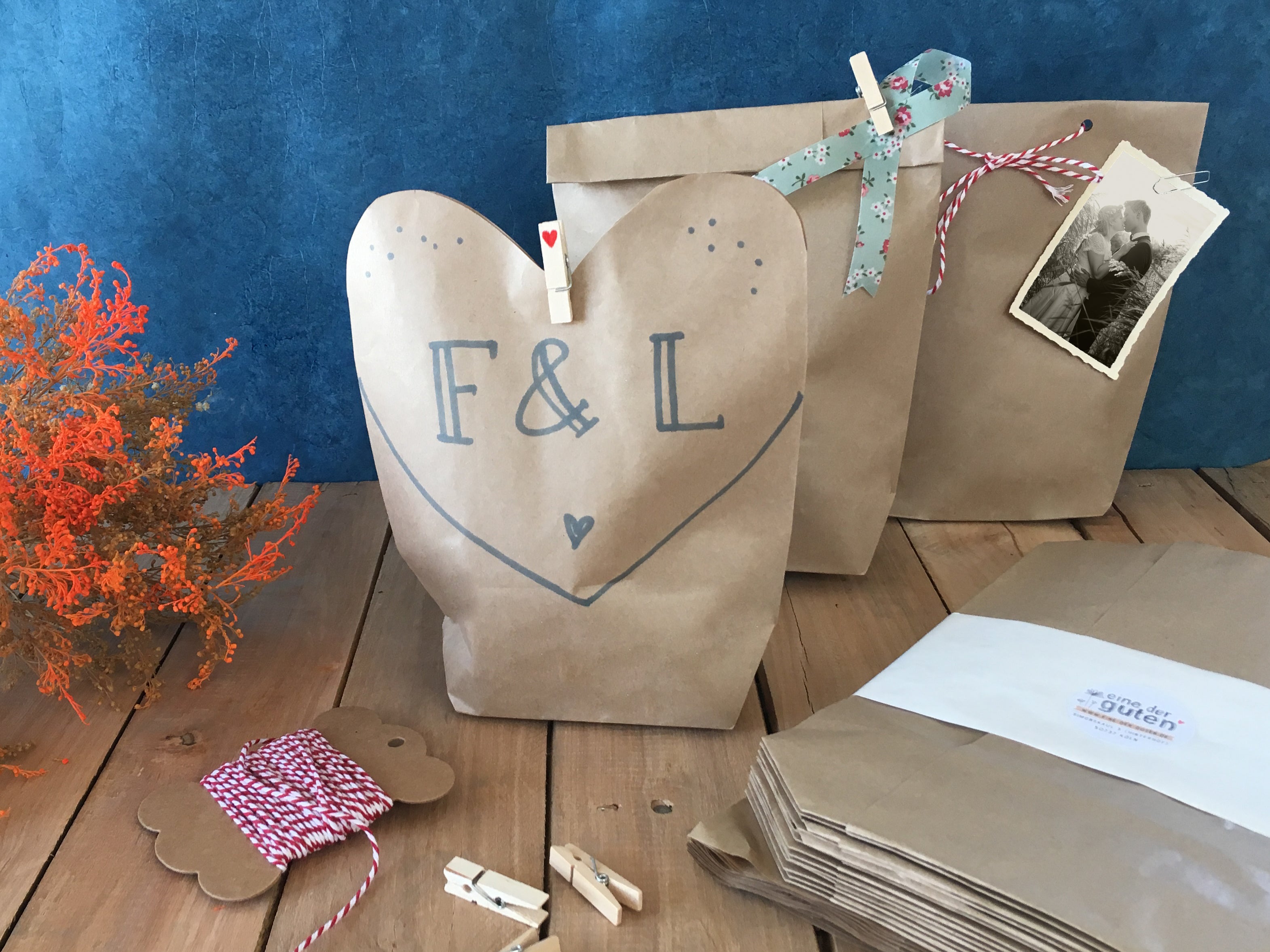 Whaline Kraftpapiertüten – 24 Stück, Altrosa, Mit Griffen, 15x8x21 Cm, Für Geschenke & Party