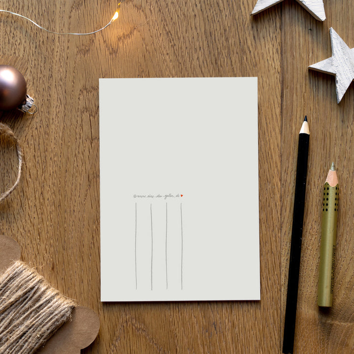 Adventskalender Postkarten mit Baumkugeln zum Ausmalen | Mini Adventskalender als Alternative für Weihnachtskarten & Weihnachtsgrüße | Blau Weiß Rot