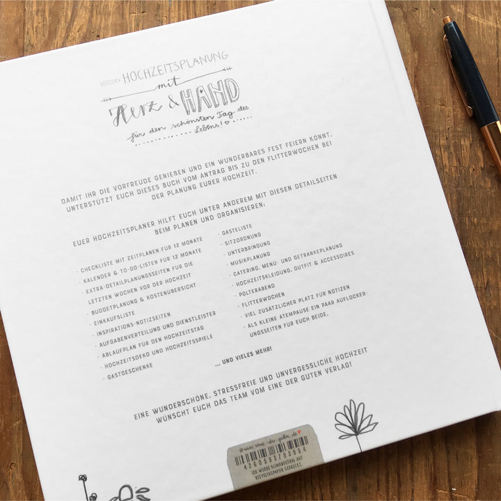 Hochzeitsplaner mit Checklisten & Zeitplan | Plant eure Hochzeit | Detaillierter Weddingplaner & Organizer für die Hochzeitsvorbereitung | 112 S.