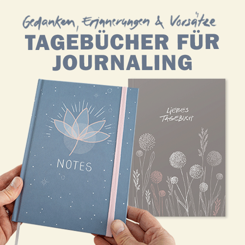 Nachhaltige Tagebücher für Journaling in A5 und A6