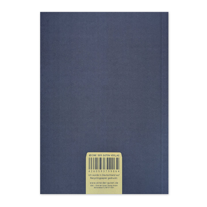 Kalender Tagebuch 2027 Softcover A5 Rückseite in Blau, 53 Aufgaben, Recyclingpapier