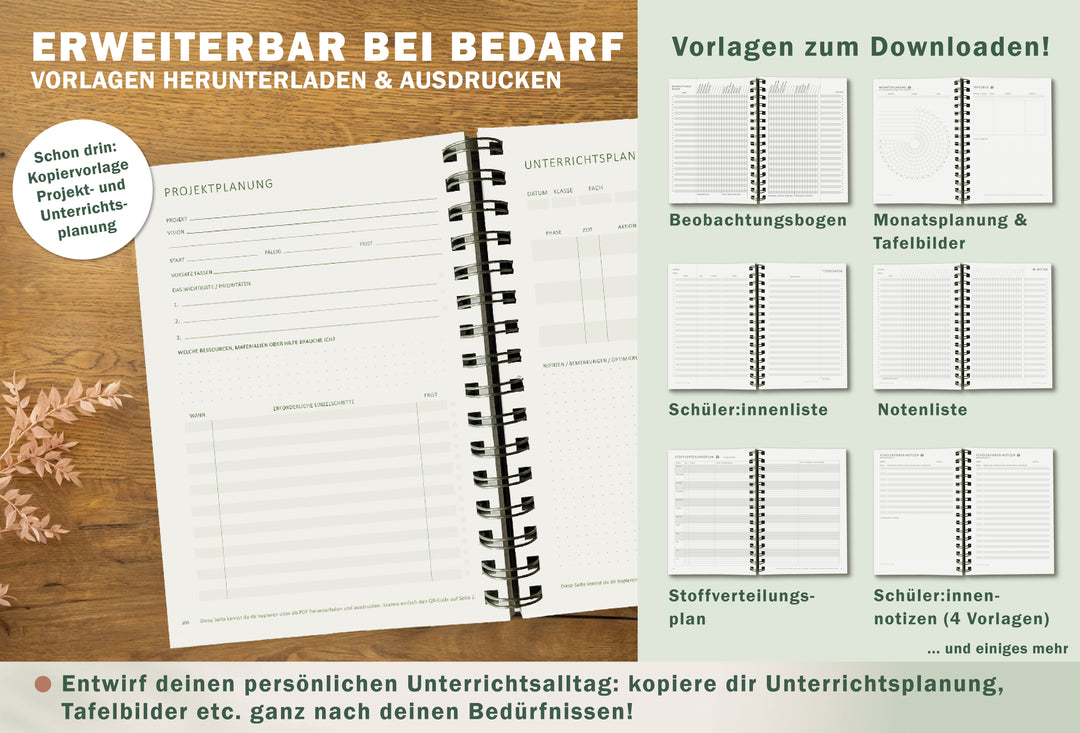 A5 Lehrerplaner 2026/2027 mit 52 Wochenimpulsen - Mein tolles neues Leben, Wire-O Softcover Lehrerkalender, FSC Papier, klimaneutral